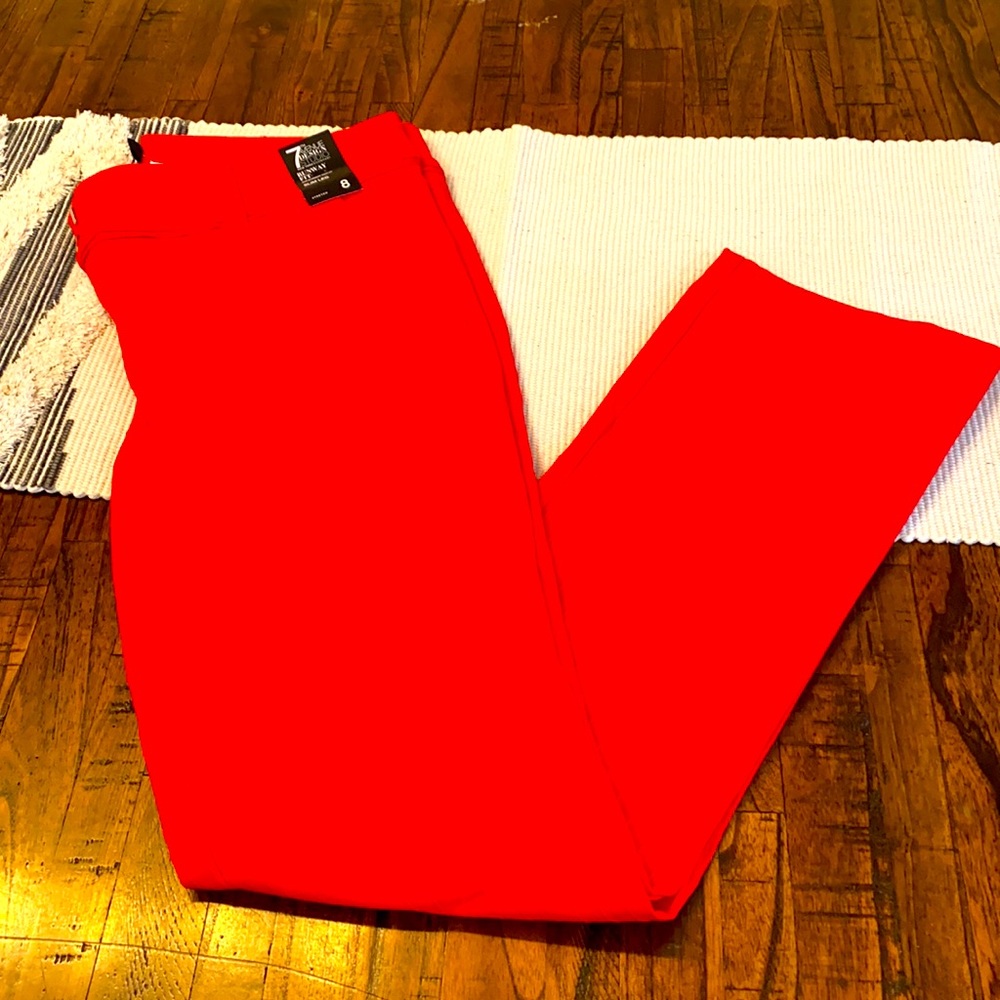 NWT Red Slim Leg Dress Pants